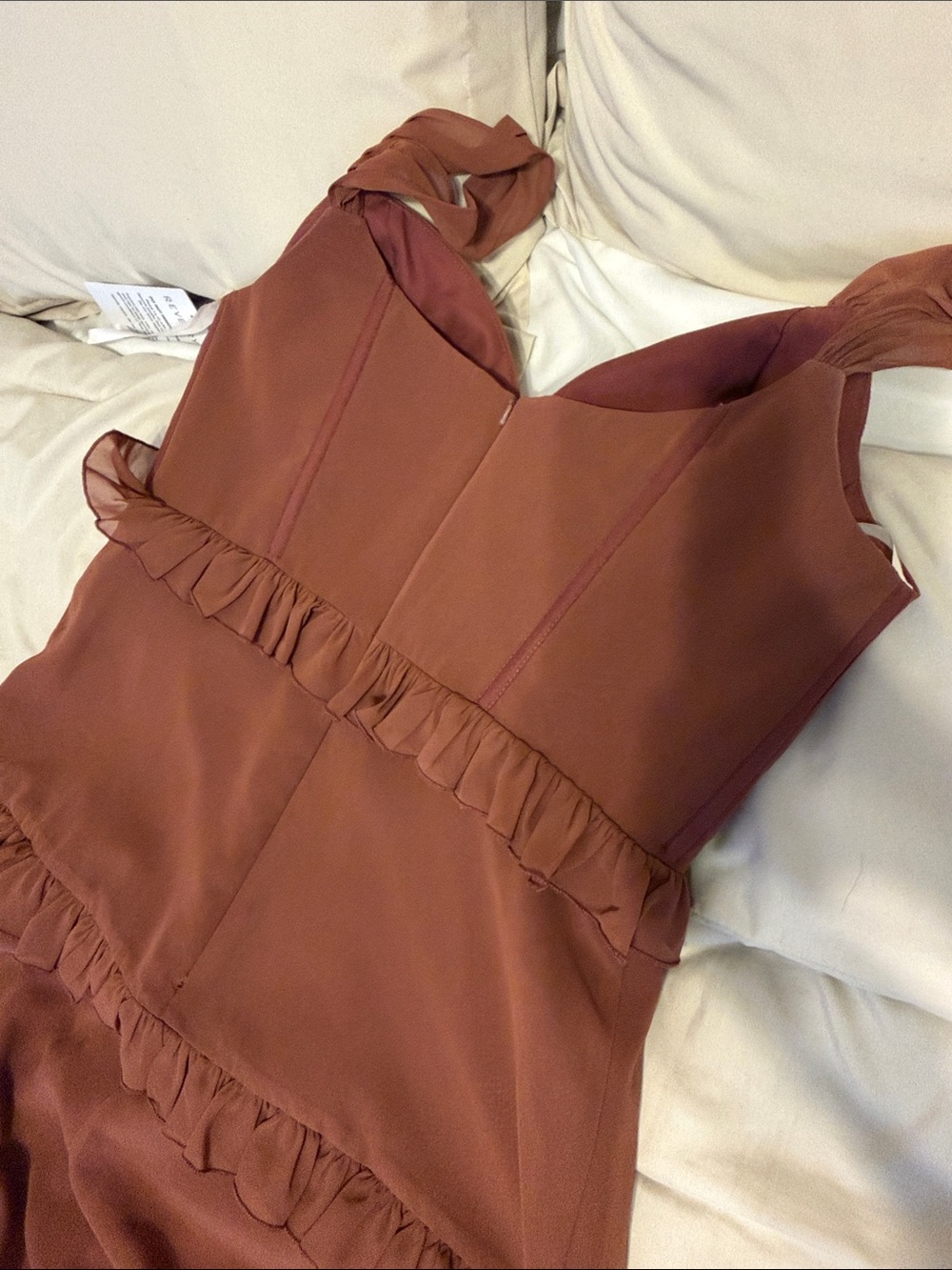 Revelry Rust Ruffle-Tiered Maxi Dress - Picture 7 of 8